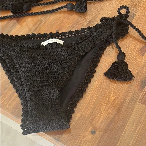 Veronica Beard Black Knitted Bikini Set - Picture 5 of 14